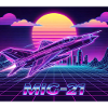Mig-21 Retro Futuristic Neon