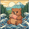 Kawaii Bear Salmon