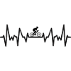 Mountain biker's heartbeat