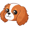 Adorable cartoon rider puppy head