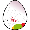 Osterhase-Silhouette im Ei