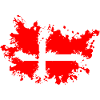 Denmark Splatter Flag