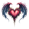 Floral winged heart