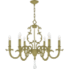 Goldene Kronleuchter-Pendellampe