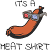 Sausage with sunglasses cartoon