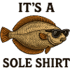 Sole with sunglasses