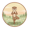 Yoga Otter Animal Doing Tree Pose
