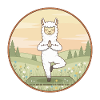 Yoga Llama Alpaca Doing Tree Pose