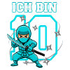 I'm 10 Ninja 10th Birthday Turquoise