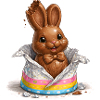 Chocolate bunny in Easter egg