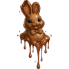 Melting chocolate bunny
