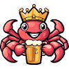 Re della birra granchio granchio
