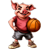 Pigs Basketball Player / Basketball Sow
