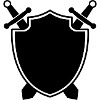 Medieval shield with sword