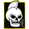 Punk Rock Skull With Mohawk