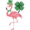 Flamingo im Shamrock-Stil