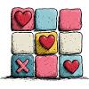 Heart XOXO PopArt Pattern