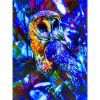 Neon Owl in Psychedelic Light