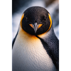 Pinguin Nahaufnahme mit Farbkontrast