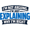 I don't argue, I'm right funny