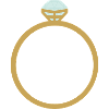 Gold Ring Icon with Diamond