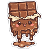 Melting chocolate bar