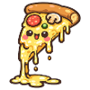 Pizza au fromage kawaï