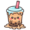 Kawaii Boba Drop Mug Bubbletea
