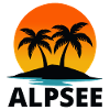 Alpsee Holiday Palm Trees Sunset Retro