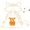 Waschbär Eiskaffee Lustig Geschenk Sommer