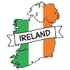 Irland-Karten-Trikolore-Band