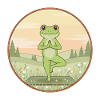 Yoga Frog Amphibian Doing Tree Pose