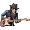 Blues Rock Singer with Electric Guitar