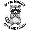 Moody Raccoon Foodie Tee