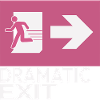 Dramatic Exit Funny Statement Minimal Grafik