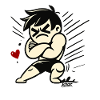 Comic Character with Crossed Arms