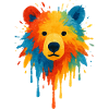 Bären-Aquarell-Tropfende Chroma-Kunst
