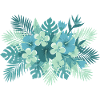 Tropical Teal Floral Composition