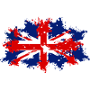 Großbritanien Flagge Splash