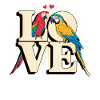 Parrot Love Lettering
