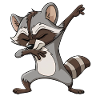 Dabender Raccoon – Playful Pose