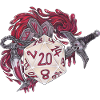 Role-Playing Tabletop D20 Dice Bloodhunter