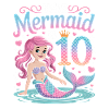 Mermaid 10th Birthday 10 Years