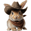 Bunny Rabbit Cowboy Hat Western Country