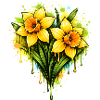 Daffodils in graffiti style