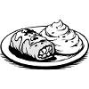 Golubzi cabbage wrap with mashed potatoes