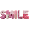 Plüsch Smile Schriftzug Patchwork Trend