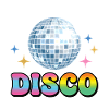 Dette er min discokostume Diskokugle