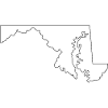 Maryland outline map