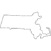 Massachusetts outline map